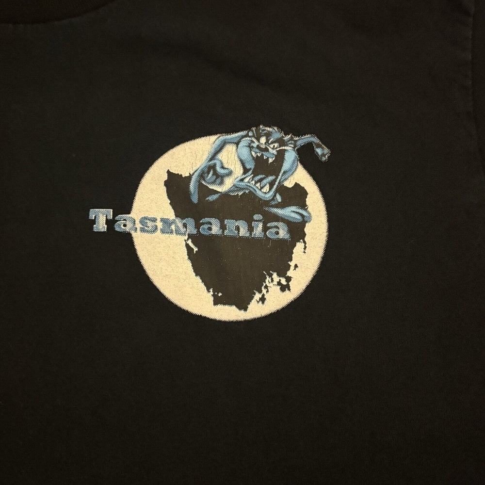 VTG Tasmania T Shirt‎ Black Large Taz Looney